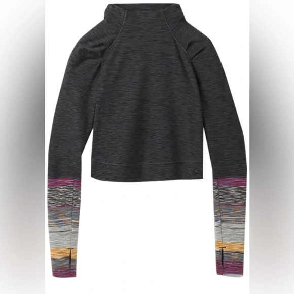 Prana Zandra Funnel Neck Crop Long Sleeve Top, Size XS, Excellent Condition - Picture 1 of 8